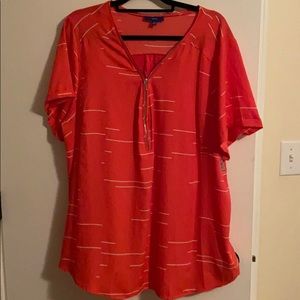 Great tip with Zipper detail & gorgeous color